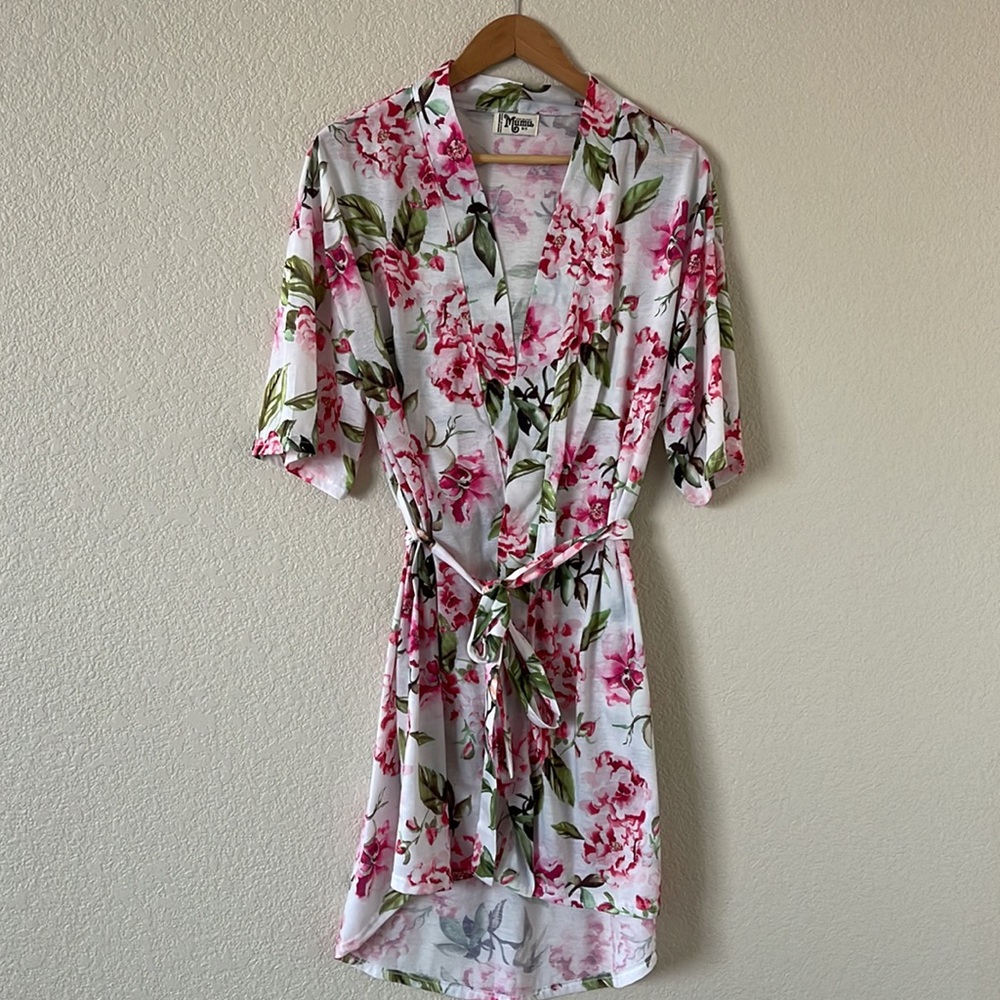 Show Me Your MuMu “Brie Robe” Floral Print Size O/S - Picture 2 of 9